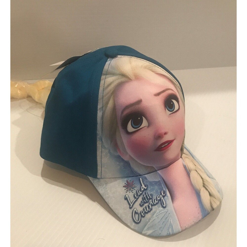 Disney Frozen II Elsa Ponytail Braid Baseball Cap Hat Lead With Courage